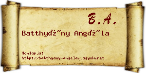 Batthyány Angéla névjegykártya